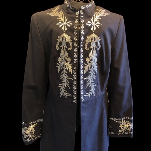 Exquisite |  100% Cotton Embellished Lined Jacket | Platinum “Soleil” series - Picture 1 of 6